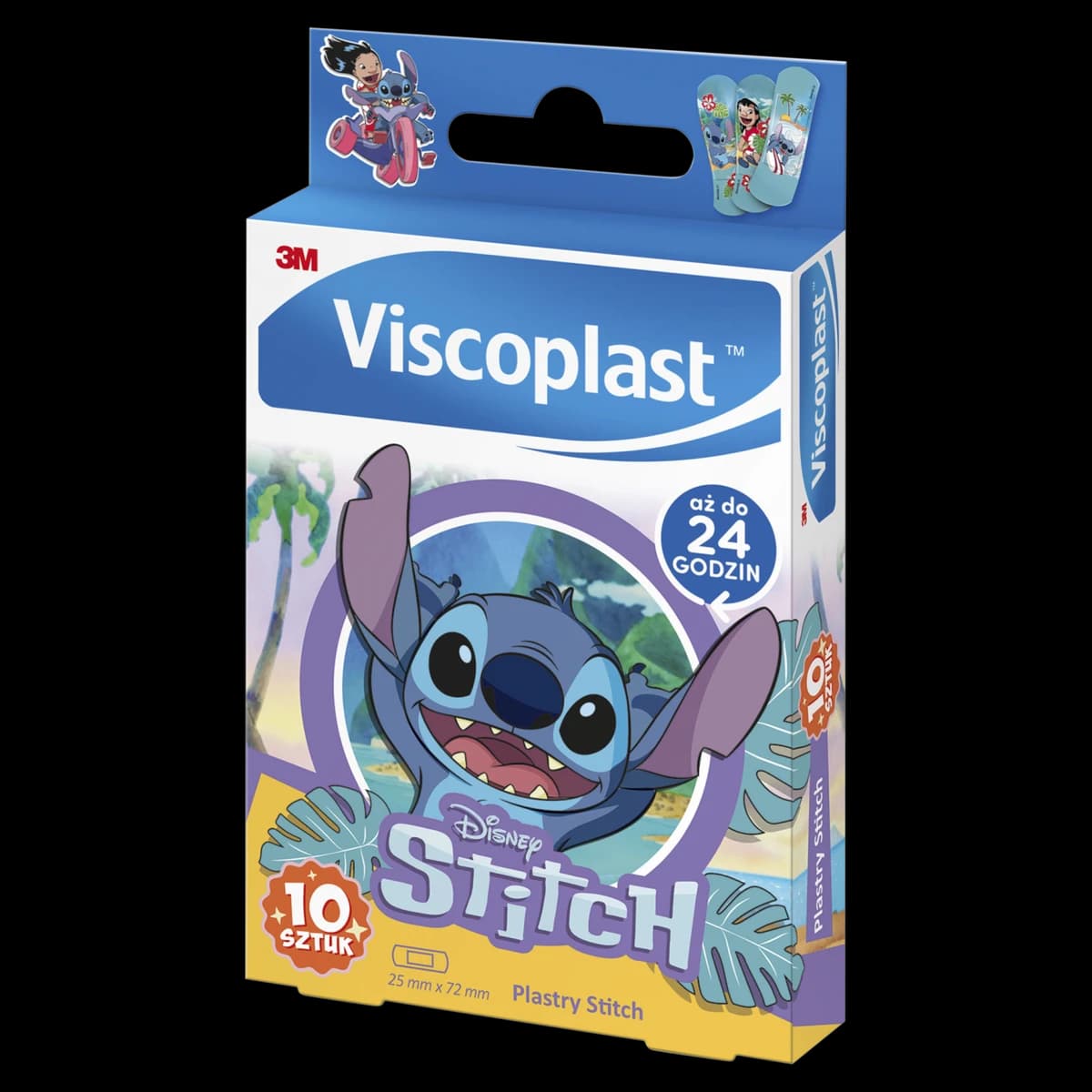 Viscoplast Stitch Plastry 72 mm x 25 mm 10 sztuk