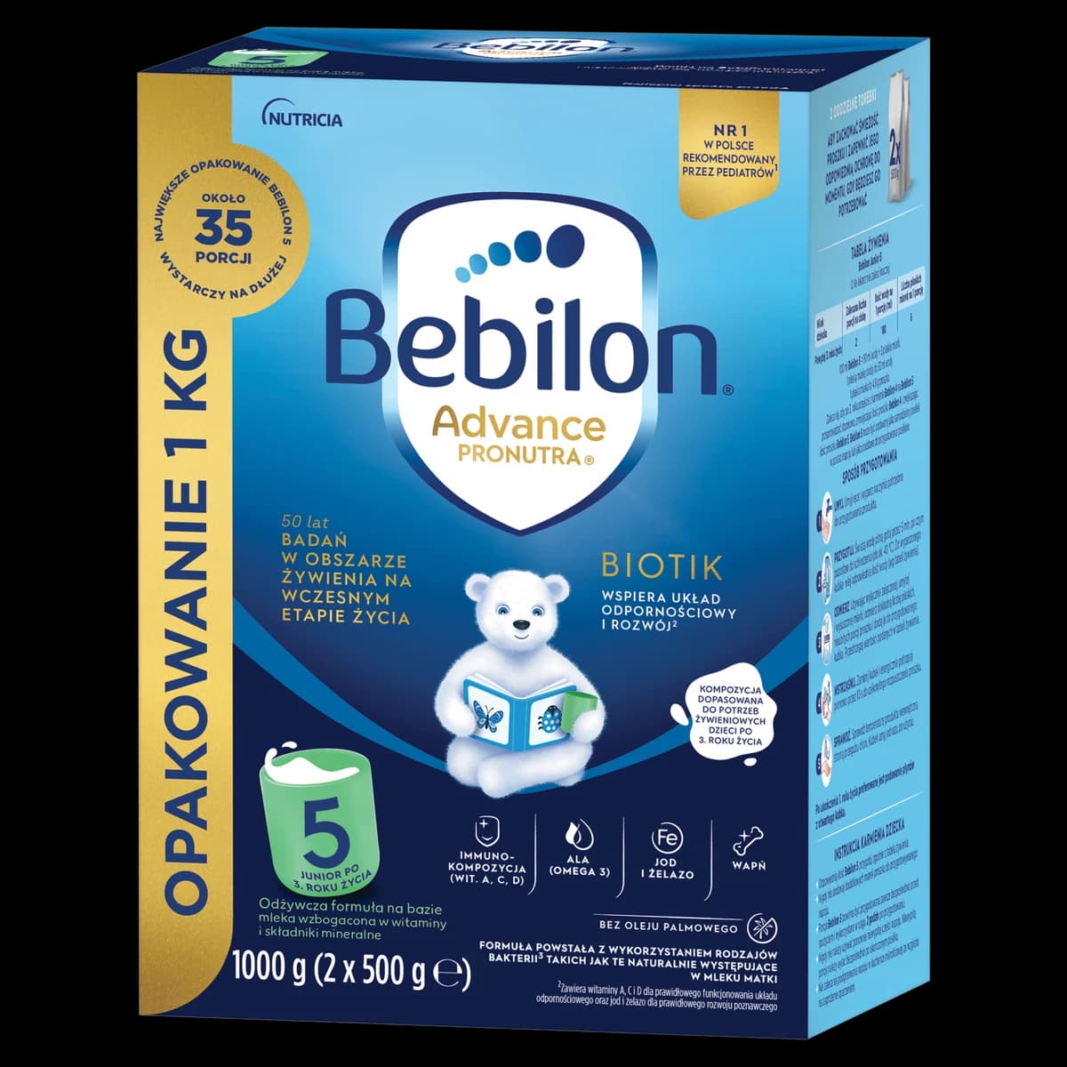 Bebilon 5 Advance Pronutra Junior Formuła na bazie mleka dla przedszkolaka 1000 g (2 x 500 g)
