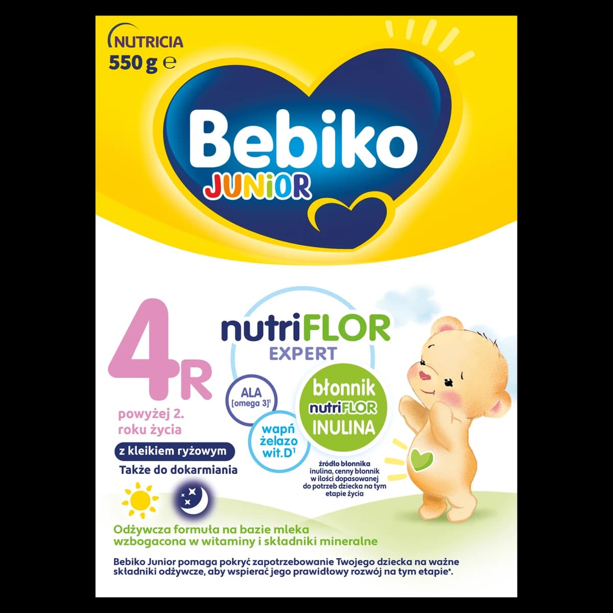 Bebiko Junior 4R Odżywcza formuła na bazie mleka dla małych dzieci powyżej 2. roku życia 550 g