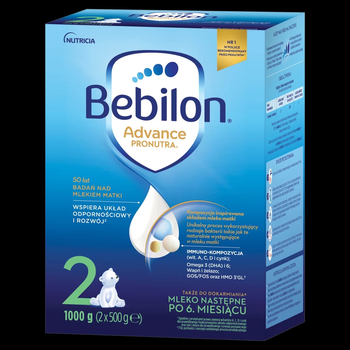 Bebilon 2 Advance Pronutra Mleko następne po 6. miesiącu 1000 g (2 x 500 g )