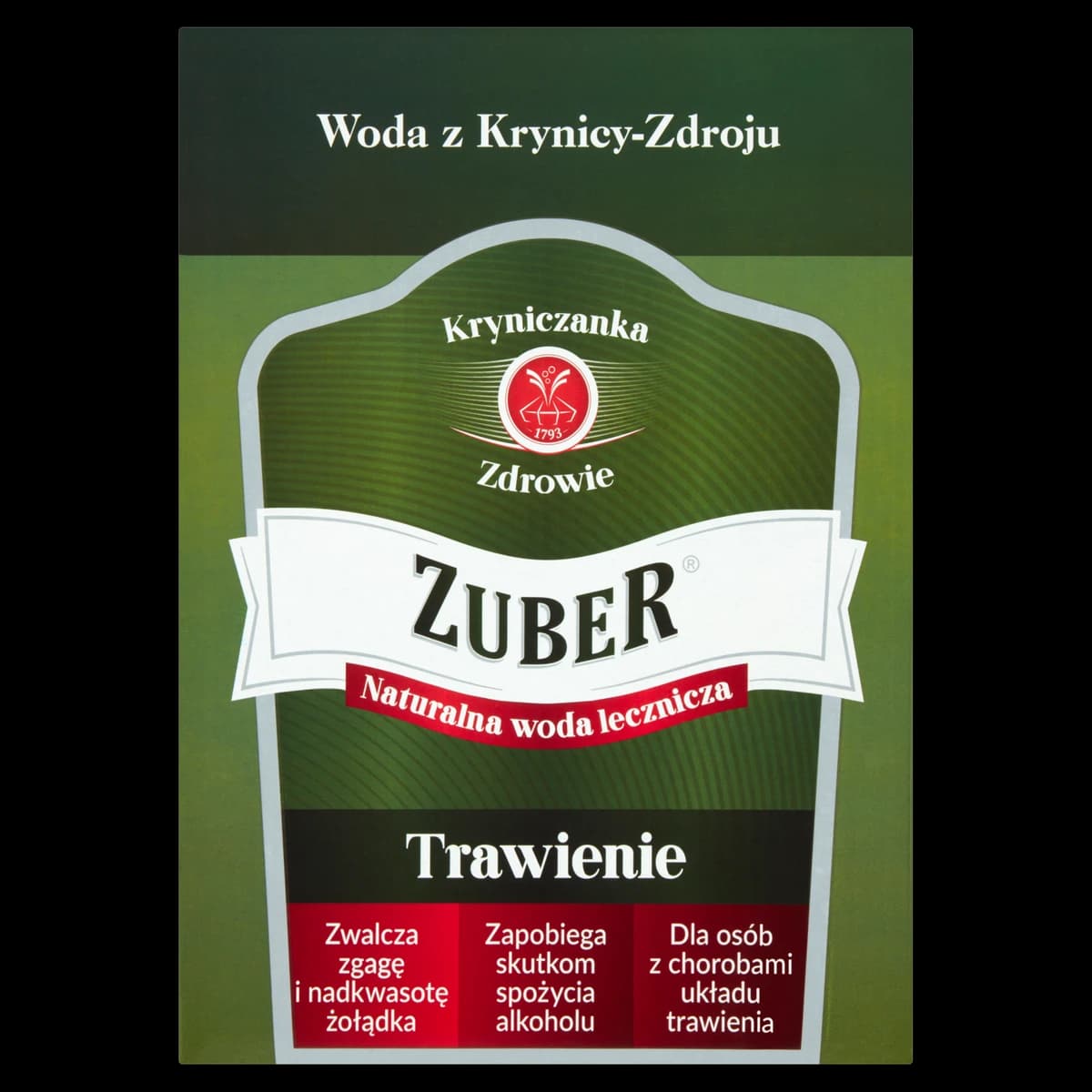 Zuber woda lecznicza 3 l