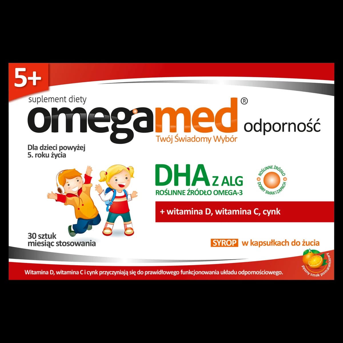 Omegamed Odporność 5+ syrop w kapsułkach do żucia 30 kapsułek