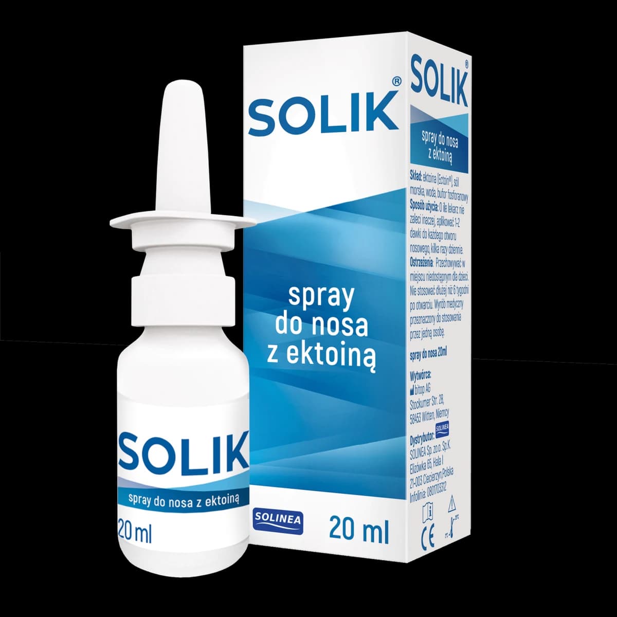Solik spray do nosa z ektoiną 20 ml