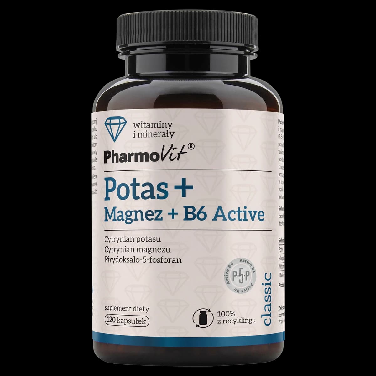 Pharmovit Potas + Magnez + B6 Active 120 kapsułek