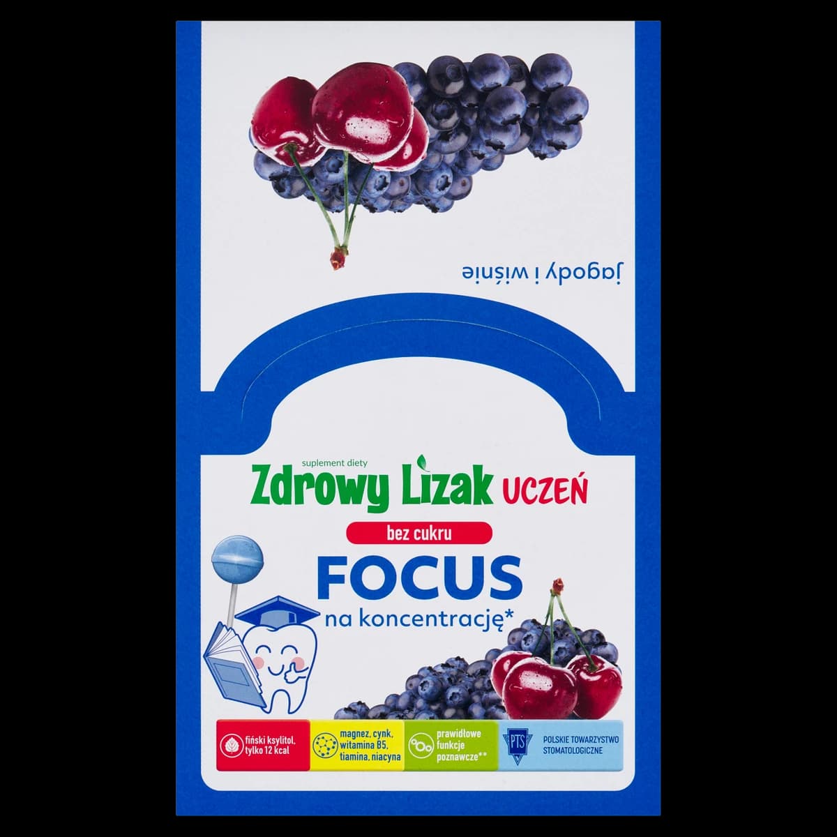Zdrowy Lizak Uczeń Focus bez cukru 40 sztuk