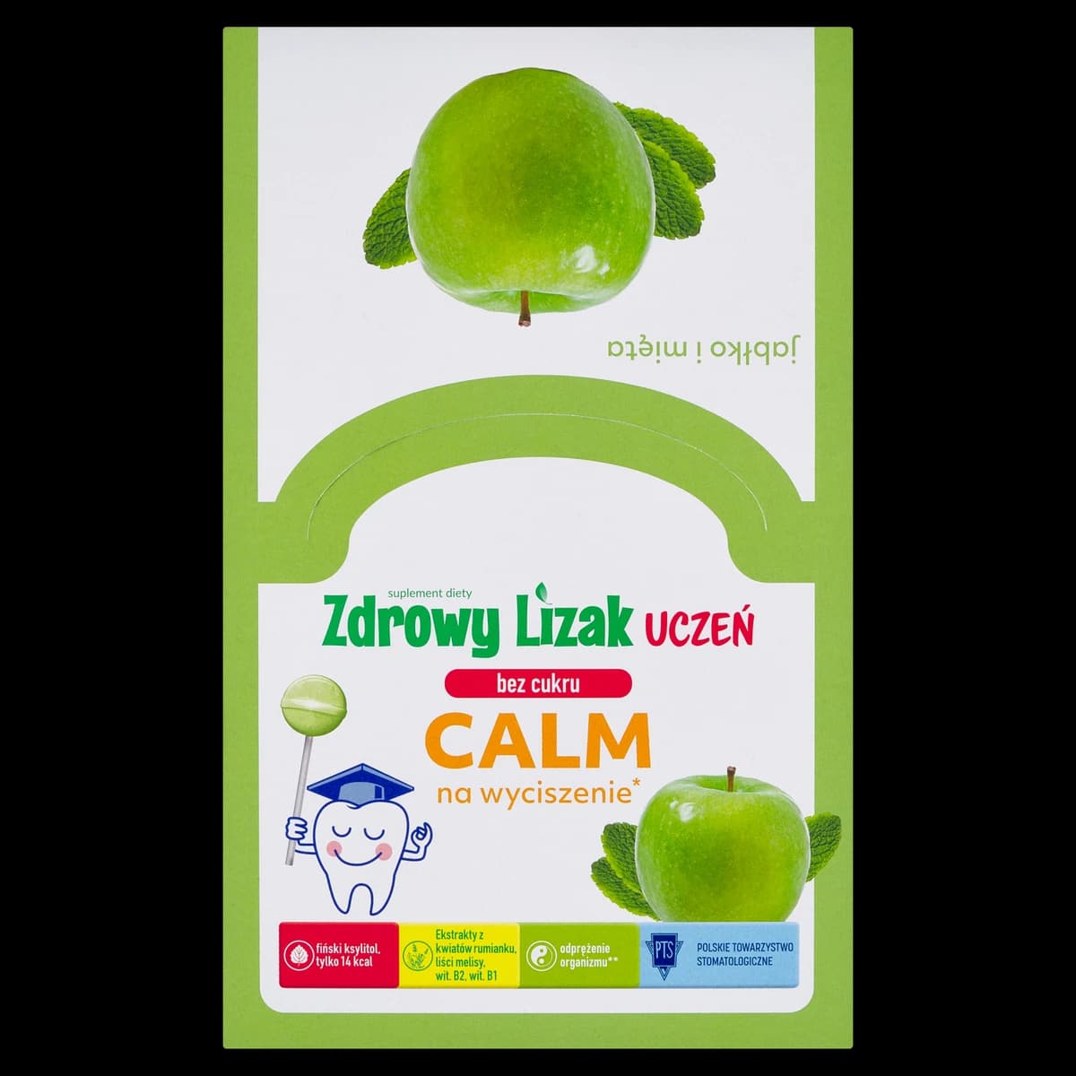 Zdrowy Lizak Uczeń Calm bez cukru 40 sztuk