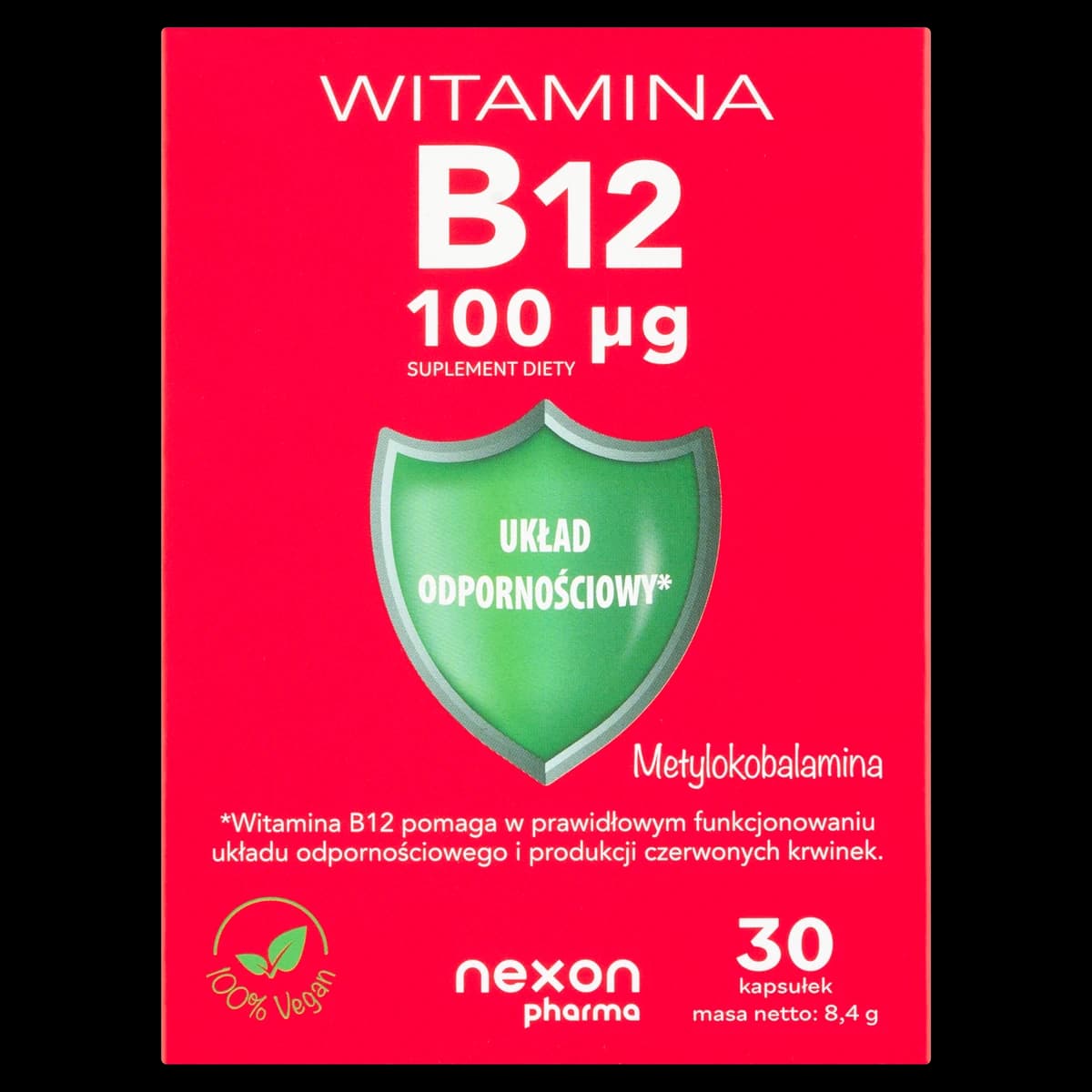 Witamina B12 100 mcg 30 kapsułek