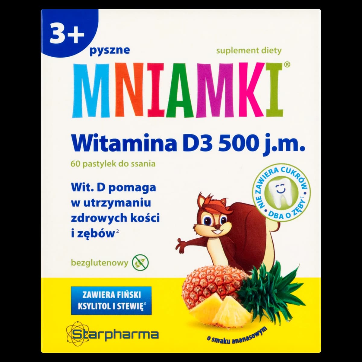 Mniamki witamina D3 500 j.m. 60 pastylek