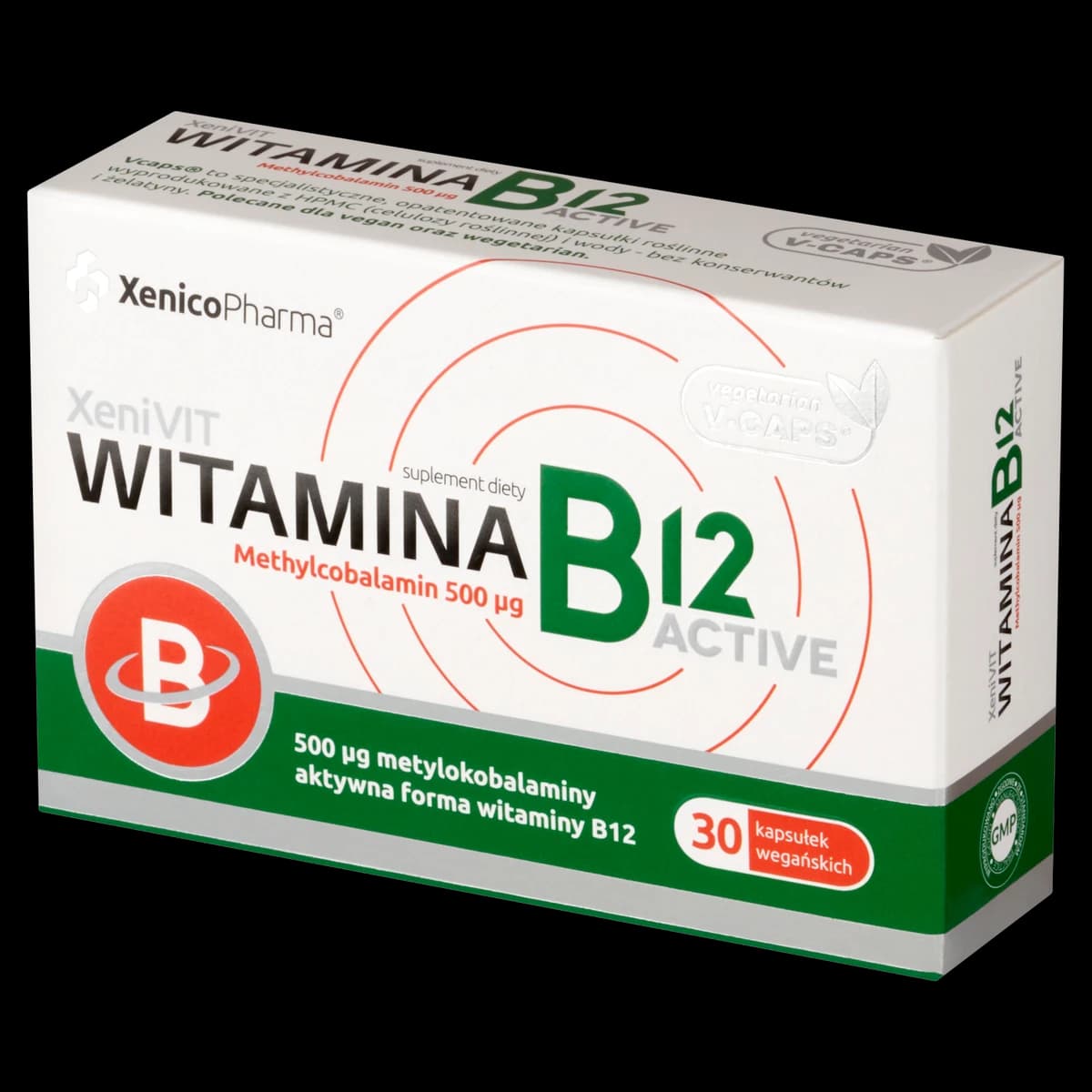 Witamina B12 Active Methylocobalamin 500 mcg 30 kapsułek