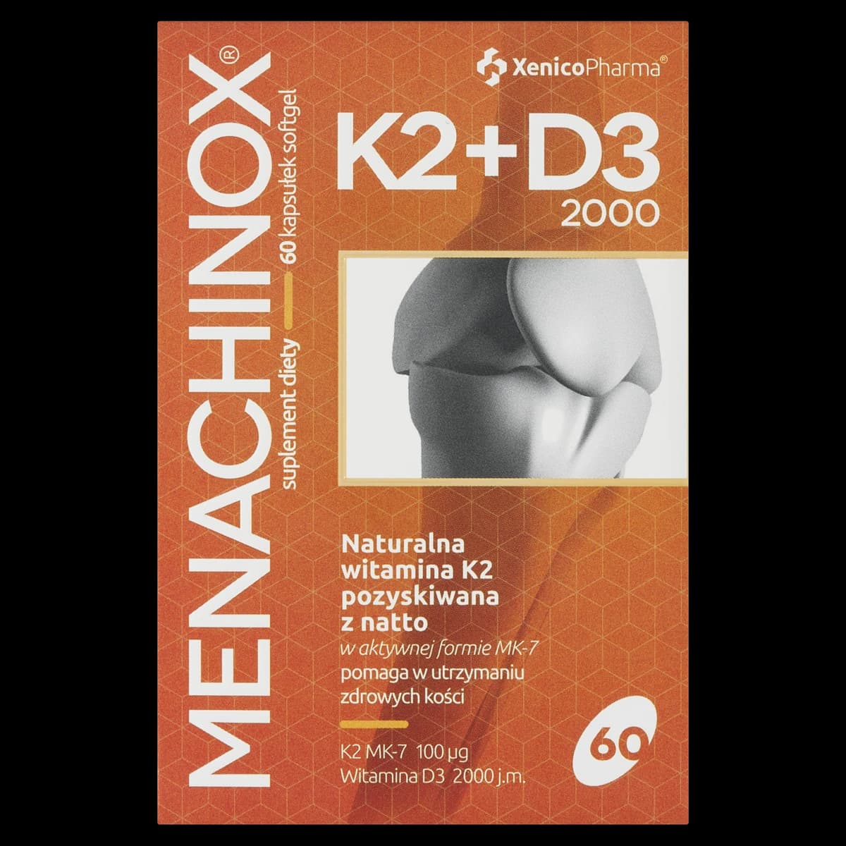 Menachinox K2 + D3 2000 IU 60 kapsułek