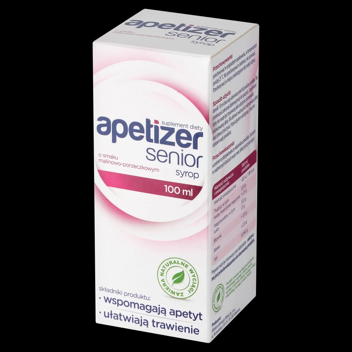 Apetizer Senior syrop o smaku malinowo-porzeczkowym 100 ml