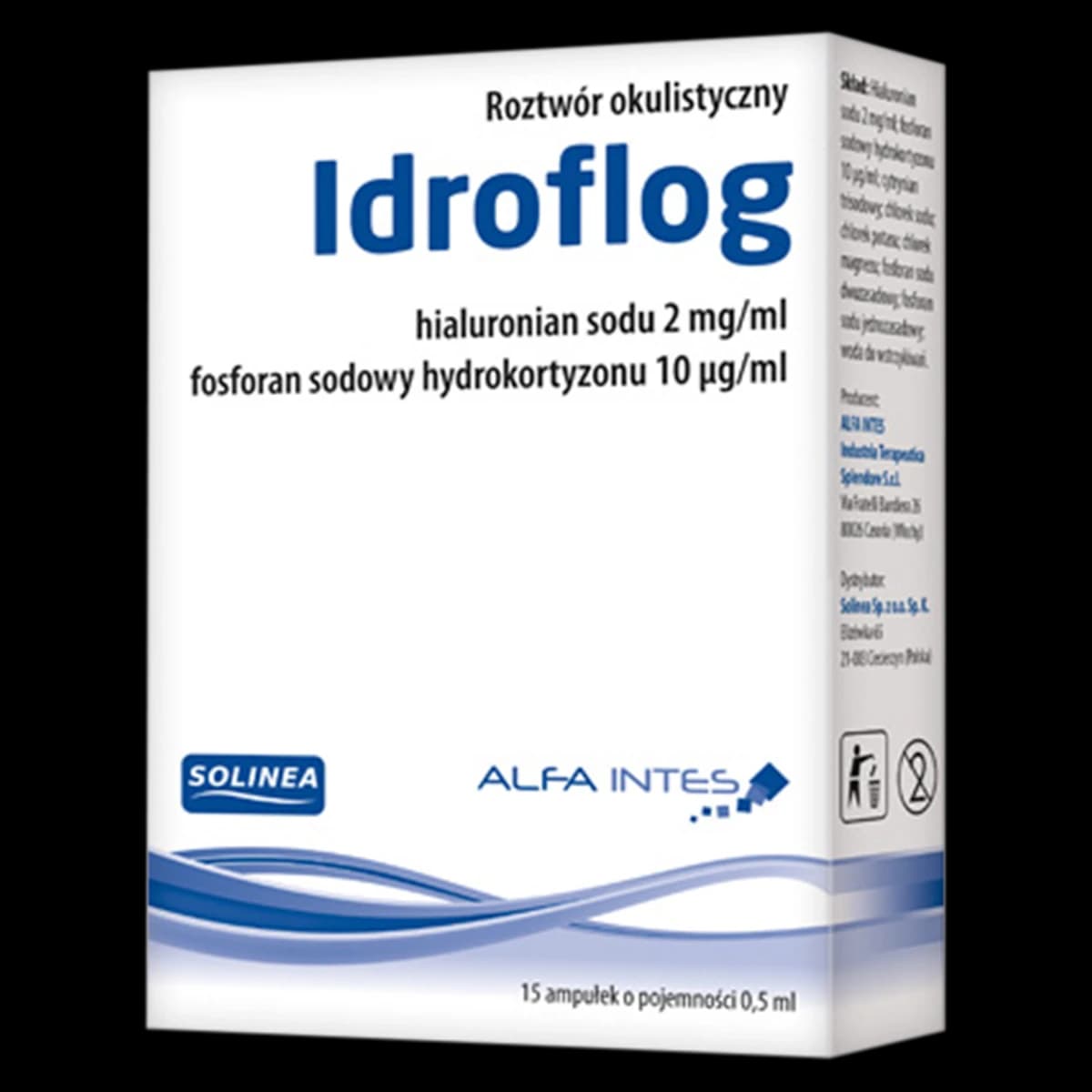 Idroflog roztwór okulistyczny 15 ampułek po 0,5 ml