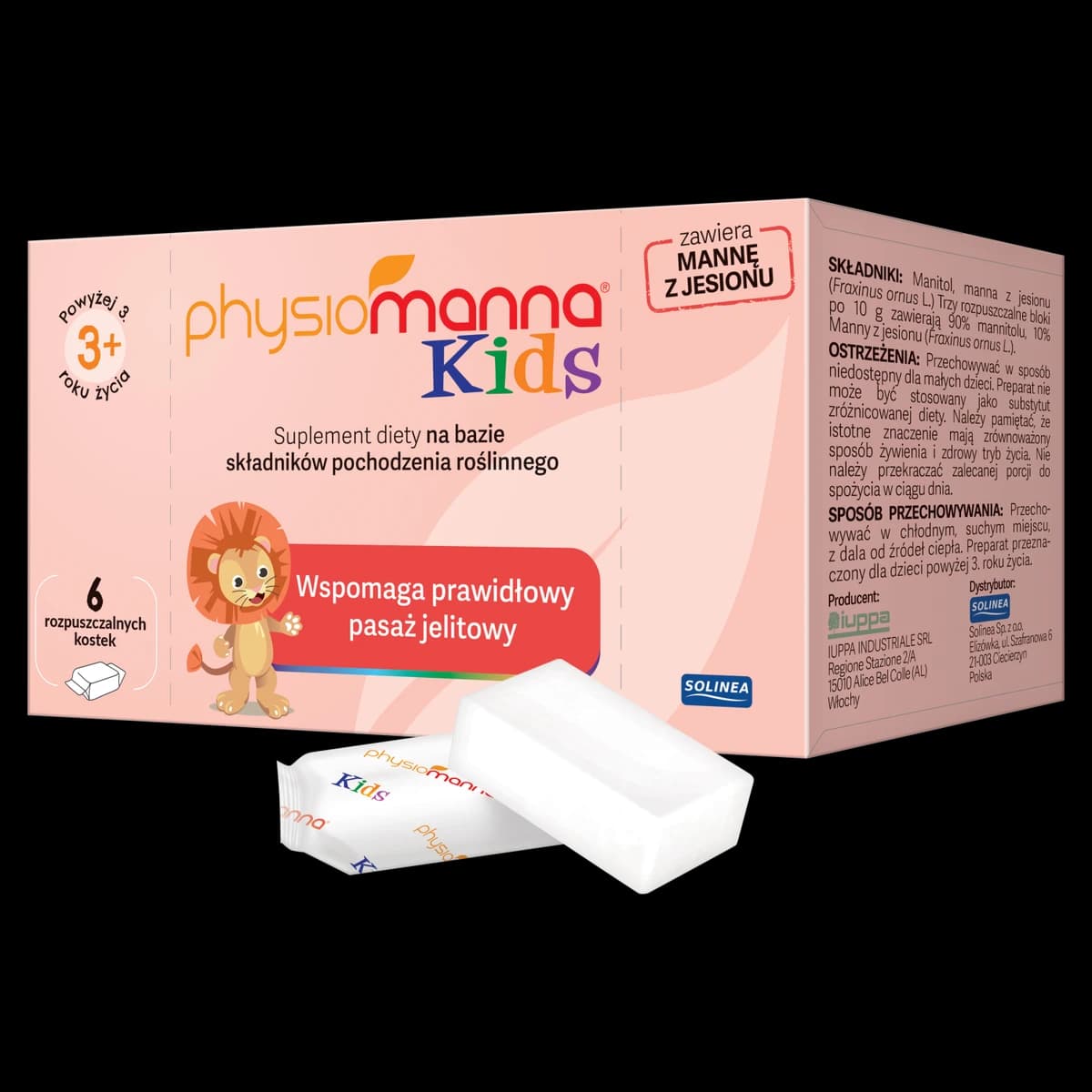 Physiomanna Kids 6 kostek rozpuszczalnych
