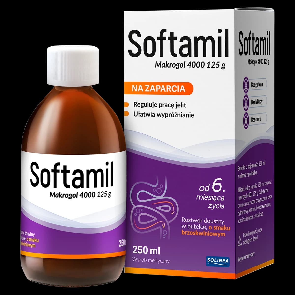 Softamil roztwór doustny na zaparcia 250 ml