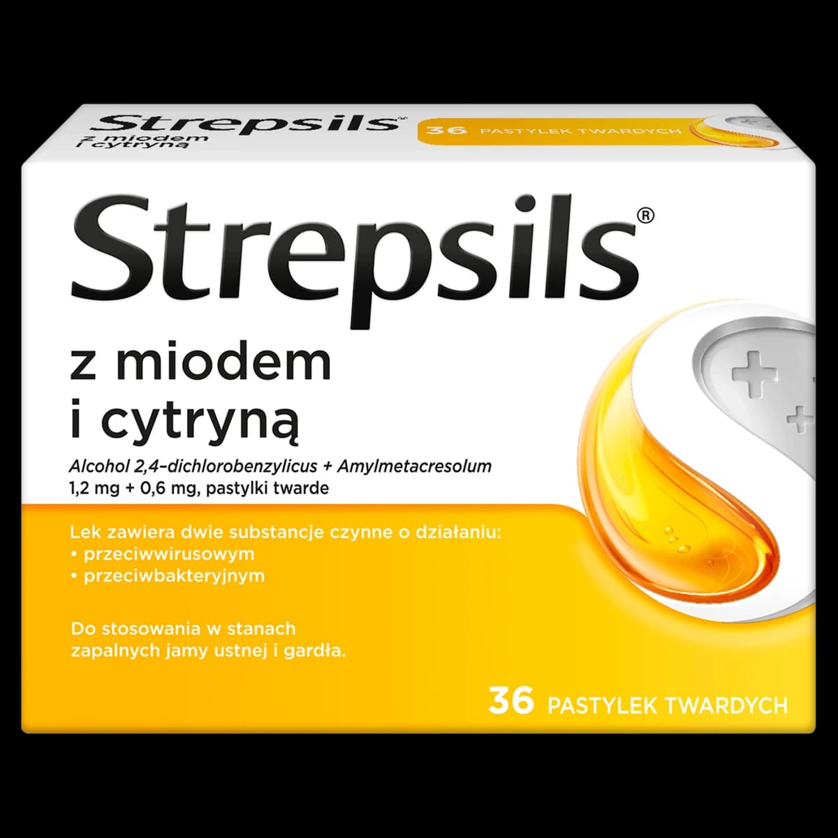 Strepsils z miodem i cytryną 36 pastylek