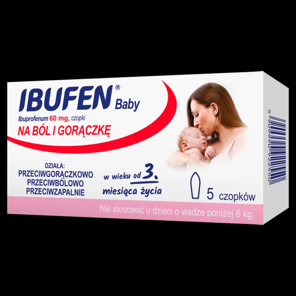 Ibufen Baby 60 mg 5 czopków doodbytniczych