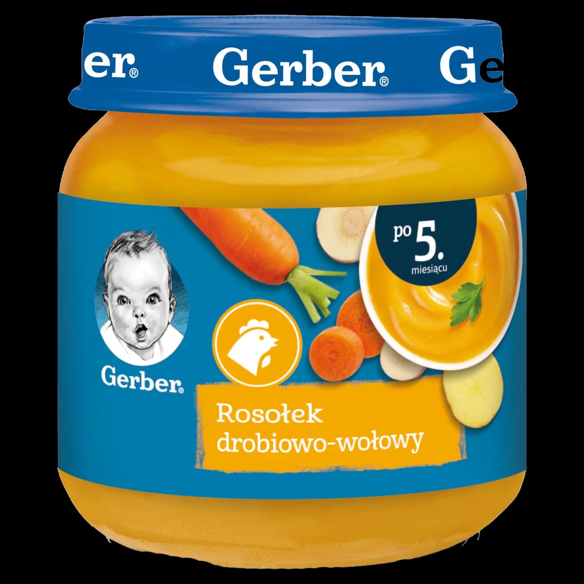 Gerber Rosołek drobiowo-wołowy dla niemowląt po 5. miesiącu 125 g