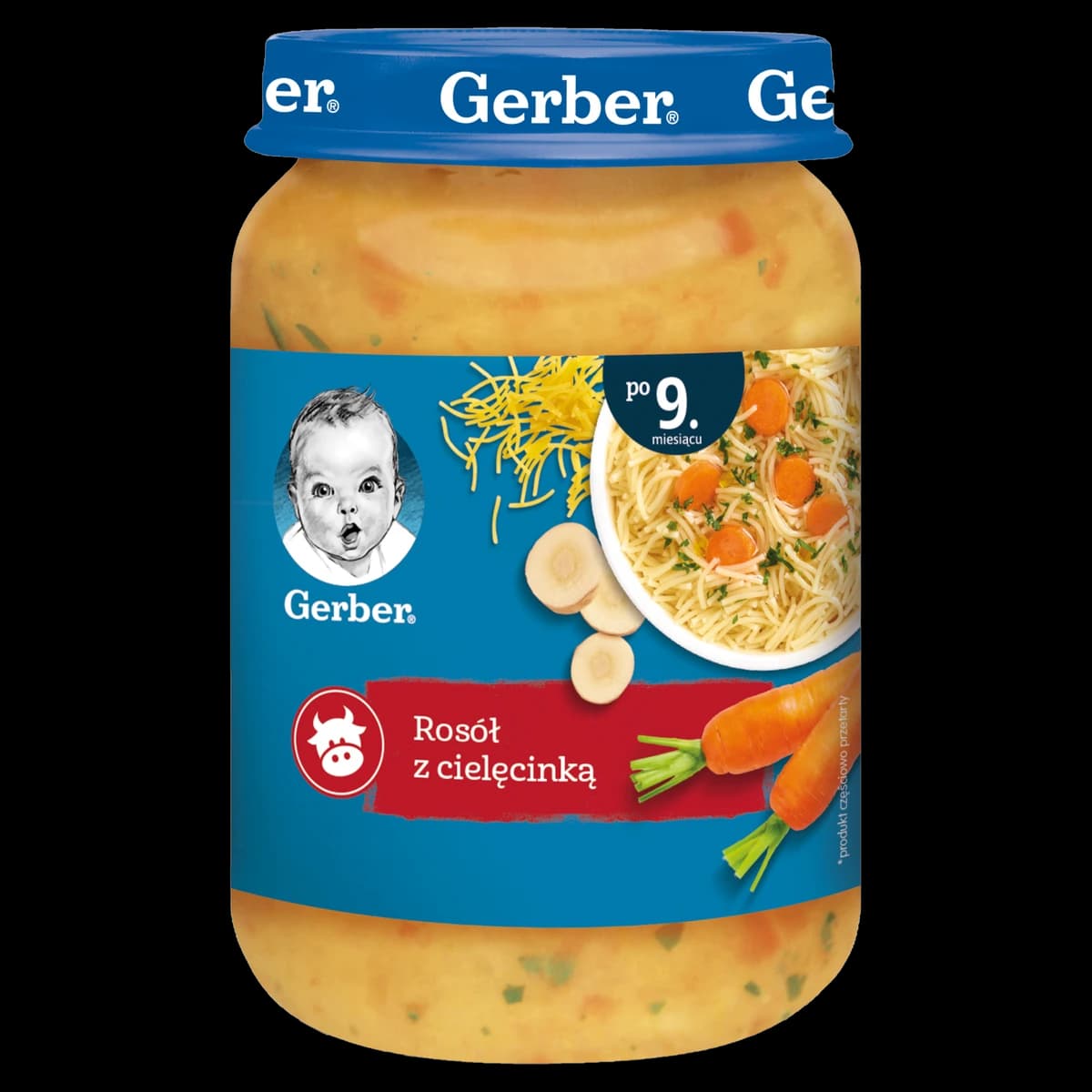 Gerber Rosół z cielęcinką dla niemowląt po 9. miesiącu 190 g