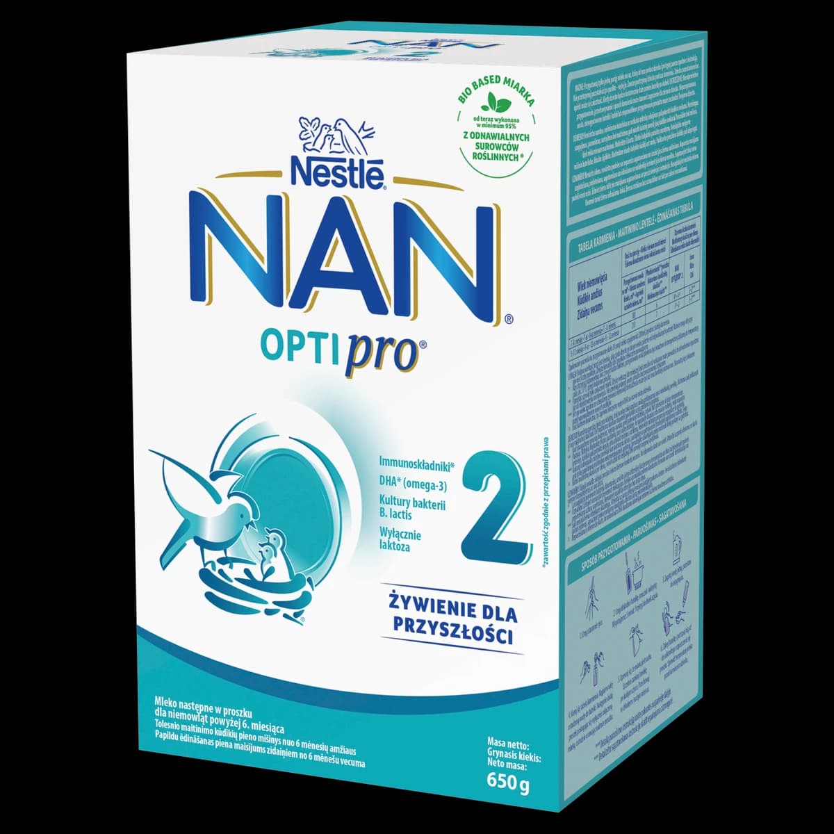NAN OPTIPRO 2 Mleko następne dla niemowląt powyżej 6. miesiąca 650 g (2 x 325 g)