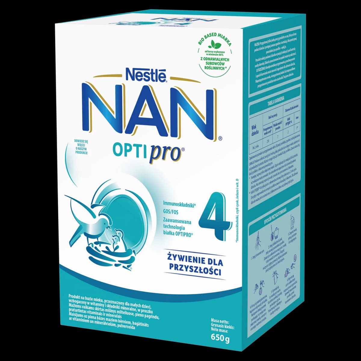 NAN OPTIPRO 4 Produkt na bazie mleka dla małych dzieci 650 g (2 x 325 g)