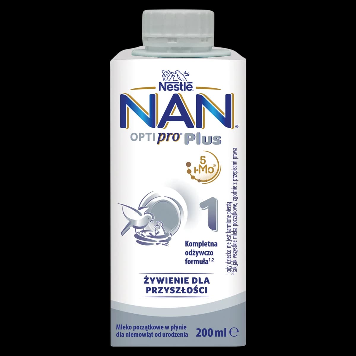 NAN OPTIPRO Plus 1 Mleko początkowe w płynie dla niemowląt od urodzenia 200 ml