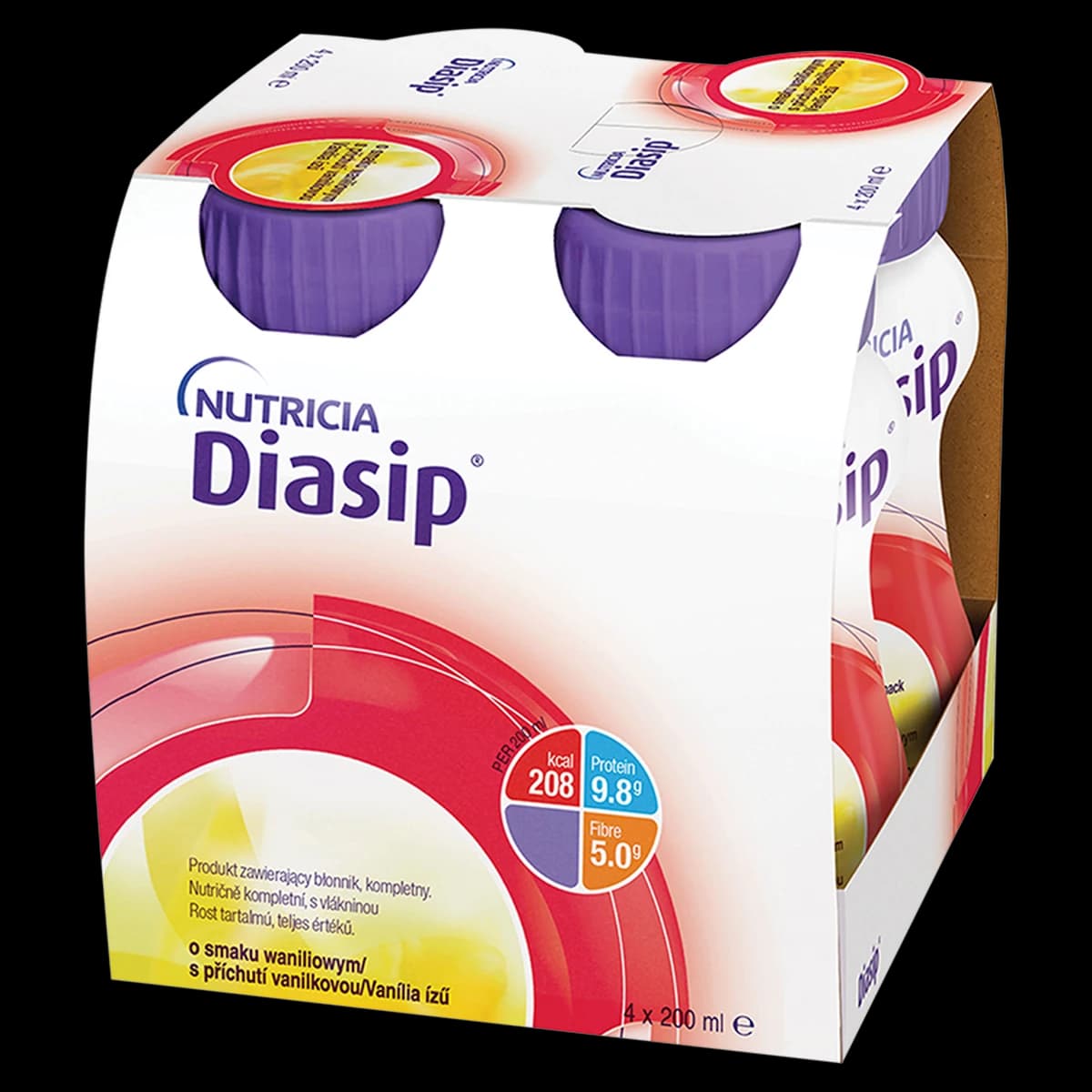Diasip o smaku waniliowym 800 ml (4 szt. po 200 ml)
