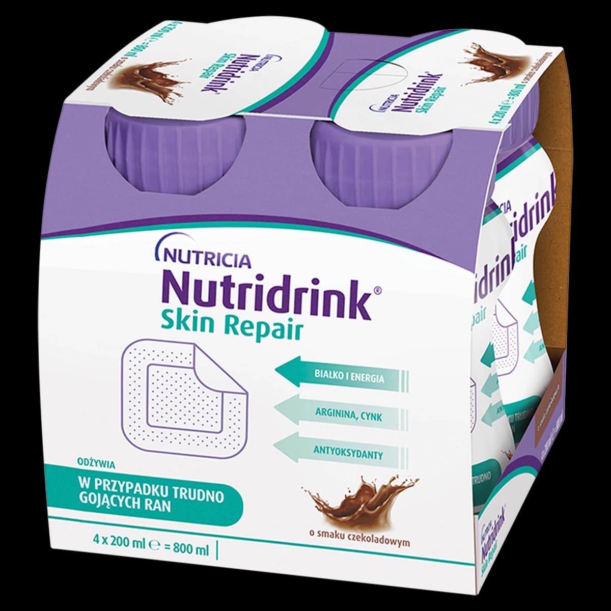 Nutridrink Skin Repair o smaku czekoladowym 4 but. po 200 ml
